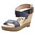 billige Sandaler til kvinner-Bomull kvinner Wedge Heel Heels Sandaler Sko (flere farger)