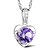 levne Náhrdelníky-Nádherná Platina Dámská Slivery náhrdelník s přívěskem (1 ks) (White, Purple)