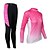 cheap Men&#039;s Clothing Sets-21Grams Women&#039;s Cycling Jersey with Tights Long Sleeve Mountain Bike MTB Road Bike Cycling Green Purple Yellow Gradient Bike Tights Clothing Suit Elastane Thermal Warm 3D Pad Breathable Quick Dry