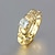 cheap Rings-High Quality Fashion Gold Plated Round Clear Rhinestone Pierced Women&#039;s Ring