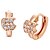 cheap Earrings-Classic Gold Or Silver Plated With Cubic Zirconia Women&#039;s Earrings(More Colors)