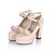 abordables Chaussures Femme-Chunky pompes talon talon / talons de simili-cuir femmes avec bowknot (plus de couleurs)