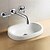 billige Armaturer til badeværelset-Håndvasken vandhane - Roterbar Krom Vægmonteret To Håndtag To huller / Messing