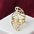 billige Ringer-Høy kvalitet Amazing Gold Plated Uregelmessig Pierced kvinner Ring
