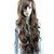 cheap Synthetic Trendy Wigs-Synthetic Wig Wavy Wavy With Bangs Wig Long Light Brown Dark Brown Black Synthetic Hair 23 inch Women&#039;s Side Part Black Brown