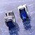ieftine Cercei la Modă-Cercei Rotunzi Cercei Huggie For Pentru femei Diamant sintetic Cadouri de Crăciun Zilnic Teak Oțel titan Diamante Artificiale Albastru