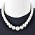 baratos Colares com Pérolas-Women&#039;s Pearl Beaded Necklace Pearl Necklace Pearl Imitation Pearl Silver / Black Ivory Necklace Jewelry For Wedding Casual Daily