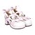 abordables Zapatos Lolita-Mujer Zapatos Sweet Lolita Tacón alto Zapatos Lazo 4.5 cm Rosa Válida Cuero Sintético / Cuero de Poliuretano Traje de Halloween / Princesa