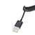 Χαμηλού Κόστους Καλώδια USB-Άνοιξη κουλουριασμένο USB 2.0 σε Micro USB δεδομένων / Sync / φορτιστή / Cable (3Μ, Μαύρο)