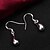 abordables Boucles d&#039;oreilles-Boucles d&#039;oreilles pendantes femmes alliage de mode de qualité slivery (1 paire)