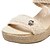 billige Sandaler til kvinner-Bomull kvinner Wedge Heel Heels Sandaler Sko (flere farger)