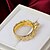 cheap Rings-High Quality Fashion Gold Plated Round Clear Rhinestone Pierced Women&#039;s Ring