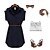 cheap Vip Deal-Moon Sunday Women&#039;S Navy Blue Short Sleeve Loose Big Size Skinny Fitted Chiffon Shirt Dress