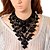 voordelige Kettingen-Dames Onyx Kristal Choker ketting Hangertjes ketting Slabbetje Toren Dames Gotisch Synthetische Edelstenen Hars Zwart Kettingen Sieraden 1 stuk Voor Feest Cosplaykostuums