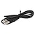 abordables Cables USB-Yongwei usb cable de carga usb2.0 a dc 2.5mm plug / jack (negro, 1 m)