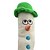 cheap Dog Toys-Squeaky Green Hat Christmas Snowman Stick Style Soft Plush Playing Toy for Pets Dogs Cats