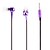 cheap Headphones &amp; Earphones-J903 3.5mm Stylish Zipper In-Ear Headphone with Mic(Purple)