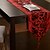 cheap Table Runners-Floral Pattern Red Table Runner