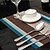 billige Placemats &amp; Coasters &amp; Trivets-Assorterte farger Stripete Brikke for middag, L45cm x B 30cm, Varmebestandig PVC