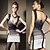 cheap Women&#039;s Dresses-Women&#039;s Black Gray White Ombre Halter Bandage Sexy Dress