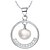abordables Collares-Collar de moda de la forma redonda de la Mujer de aleación de plata con perla de imitación (1 PC)