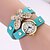 billige Vip Deal-Koshi 2014 kvinner Bow Diamonade to Round Watch (Light Blue)