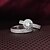 economico Anelli-Ottone splendido argento placcato con l&#039;anello Cubic Zirconia delle donne (più colori)