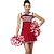 baratos Fantasias de Profissões-Estilo clássico Poliéster Red Copa do Mundo 2014 Brasil Futebol bebê Sexy Girls Cheerleader Uniform