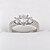 cheap Rings-Ring Synthetic Diamond Solitaire Silver Stainless Steel Zircon Cubic Zirconia Crown Love Ladies Luxury Bridal 5 6 7 8 9 / Women&#039;s