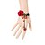 voordelige Armband-Elonbo Rode Rozen en Edelstenen Gothic Lolita Armband met Ring