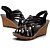 cheap Women&#039;s Sandals-Women&#039;s Shoes Leatherette Spring Summer Wedge Heel for Dress Black White