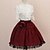 voordelige Etnische en culturele Kostuums-Rok Punk Elegant Cosplay Lolita Jurken Rood Print  Lolita Gemiddelde Lengte Rok Voor Dames Polyester