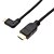 billige Kabelholdere-High Speed ​​90 Vinkel HDMI til Mini HDMI kabel v1.4 3D Videokameraer Tablet (Sort, 0,5 m)