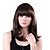 Недорогие Парики из искусственных волос-Монолитный парик из высококачественных синтетических коричневых волос