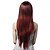 cheap Synthetic Trendy Wigs-Synthetic Wig Straight Straight With Bangs Wig Shiny Red Brown Synthetic Hair 22 inch Women&#039;s Red Brown hairjoy