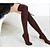 お買い得  靴下＆タイツ-女性用 セクシー 普通の厚さ コットン ストッキング - ソリッド レッド ホワイト Brown フリーサイズ
