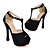 baratos Sandálias de mulher-Stiletto Heel Peep Toe Sandálias de camurça mulheres com tênis imitação (mais cores)