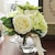 billige Kunstig blomst-7 &quot;h udsøgt bordplade buket blomster arrangement (grøn)