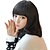 abordables Pelucas sintéticas de moda-Mujer Pelucas sintéticas Rizado Negro Marrón Claro Morrón Oscuro Con flequillo Pelucas para Disfraz