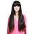 cheap Synthetic Wigs-Synthetic Wig Straight With Bangs Synthetic Hair 22 inch Wig Women&#039;s Capless