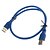 preiswerte USB-Kabel-USB-3.0-Stecker auf Stecker High Speed ​​USB-Verlängerungskabel Kupfer (Deep Blue, 0,6 M)