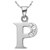 baratos Colares-Moda feminina P-Logo liga Mulheres Colar com strass (1 Pc) (Gold, prateado)