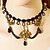 levne Módní náhrdelníky-Elonbo Black Crystal Vrstvy Style Vintage Gothic Lolita obojek obojek náhrdelník s přívěskem šperky