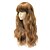 billige Syntetiske parykker-Capless Syntetisk Light Brown Lang Curly syntetisk hår paryk