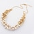 levne Módní náhrdelníky-lureme®vintage zlatý tón perly náhrdelník