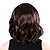 cheap Synthetic Trendy Wigs-Capless Short High Quality Synthetic Brown Curly Full Bang Wings