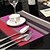 billige Placemats &amp; Coasters &amp; Trivets-Assorterte farger Stripete Brikke for middag, L45cm x B 30cm, Varmebestandig PVC