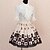 cheap Ethnic &amp; Cultural Costumes-Skirt Gothic Lolita Sweet Lolita Classic/Traditional Lolita Princess Cosplay Lolita Dress Brown Print Sleeveless Medium Length Skirt For