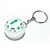 זול ציוד קמפינג, טבעות חיבור וחבלים-מחוגה מחזיקי מפתחות עם מחזיק מפתחות ABS לבן