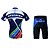 cheap Men&#039;s Clothing Sets-Mysenlan Men&#039;s Short Sleeve Cycling Jersey with Shorts - Blue Bike Shorts Jersey Padded Shorts / Chamois Breathable 3D Pad Quick Dry Sports Cotton Curve Mountain Bike MTB Road Bike Cycling Clothing